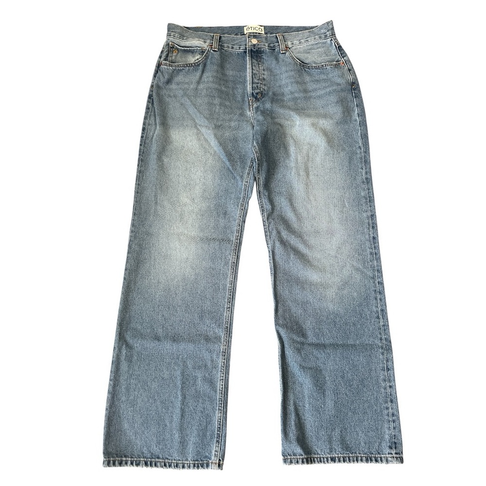 NWT Etica Amis Relaxed Bootcut Button Fly High Waist Jeans Atwater Size 32